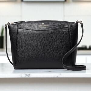 Kate Spade Monica Crossbody Pebbled Leather Purse Black WKR00258